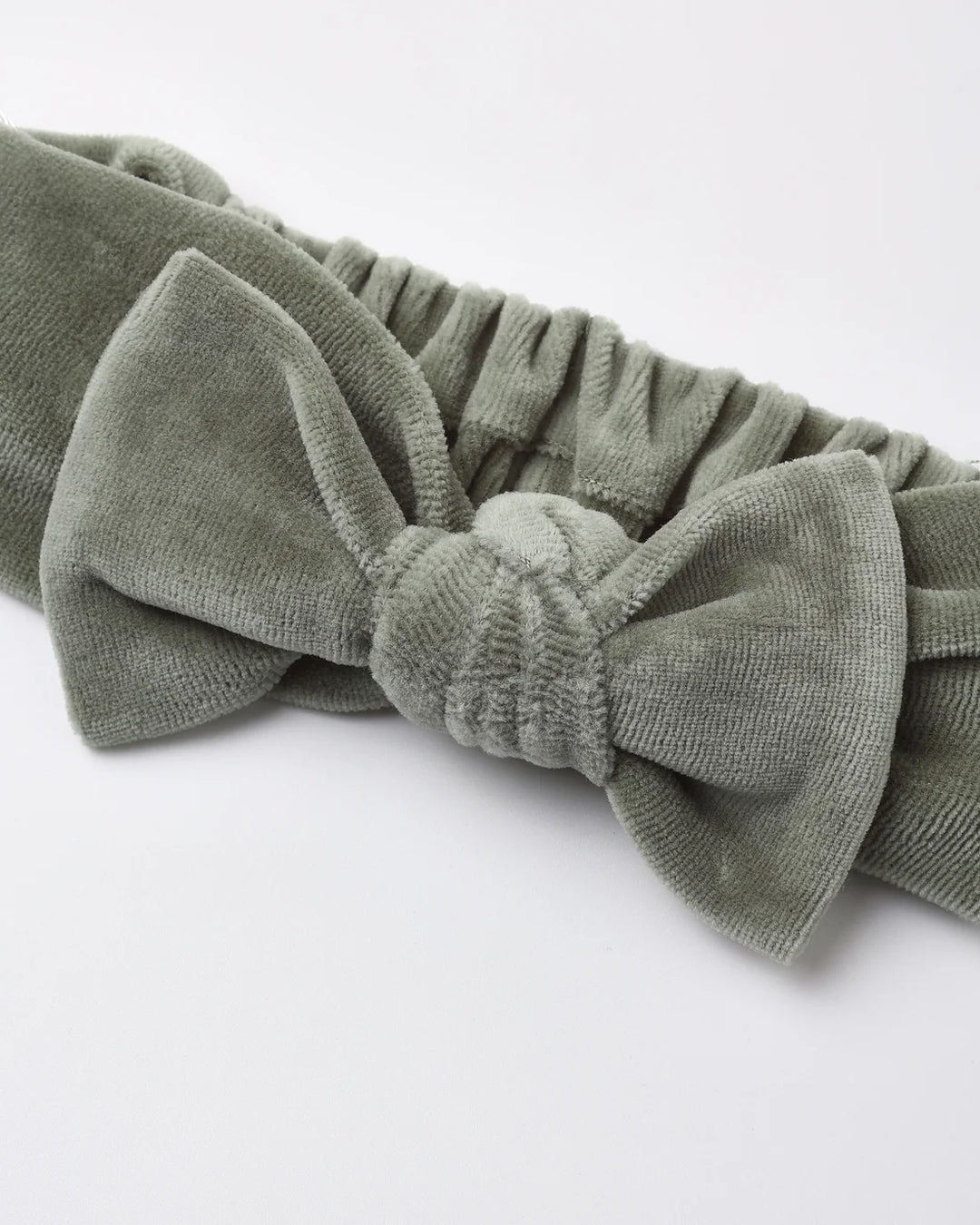 Velour Bow Headband Spruce