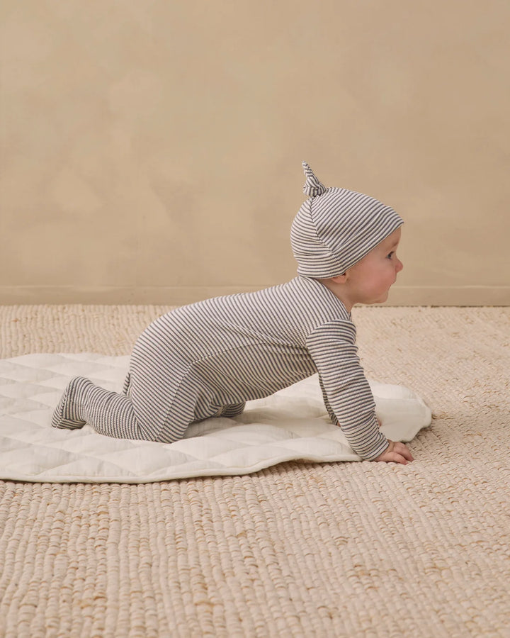 ORGANIC Waffle Sleep Set Midnight Microstripe