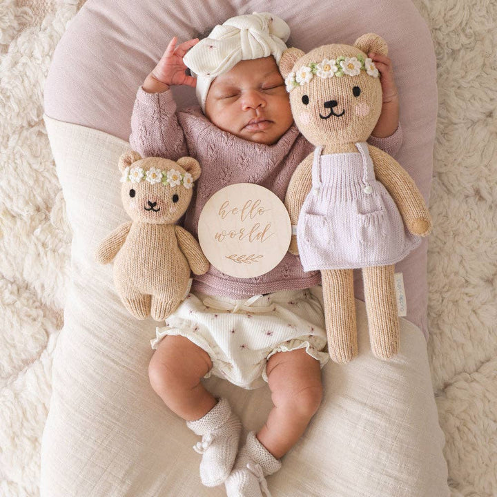 CUDDLE + KIND Baby Honey Bear - Ivory Floral