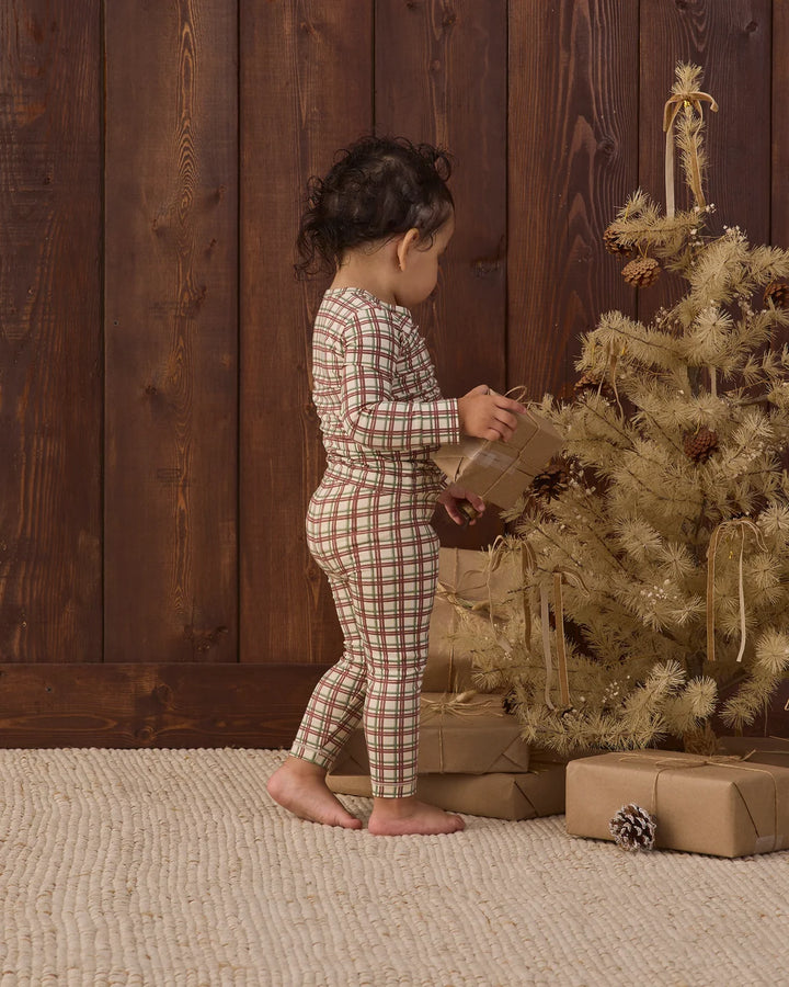 Bamboo Pajama Set Redwood Check