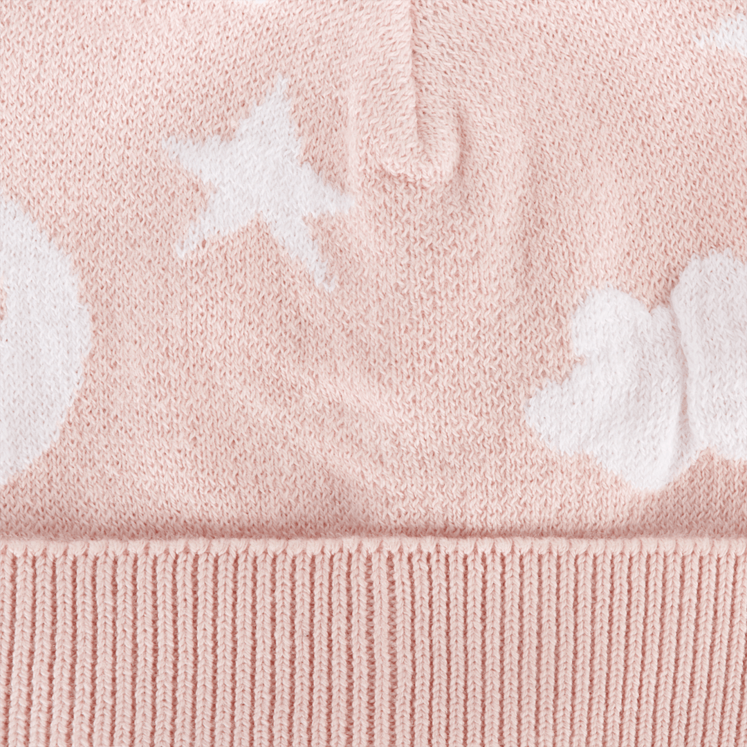 Moon &amp; Stars Dream Knit Round Baby Beanie (Organic Cotton)