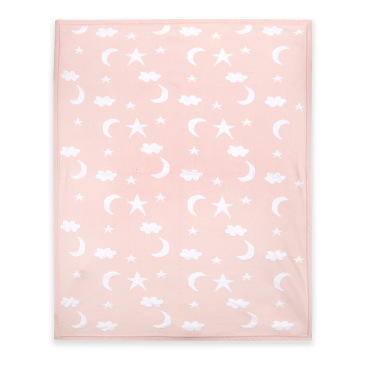 Moon &amp; Stars Dream Organic Baby Jacquard Knit Blanket