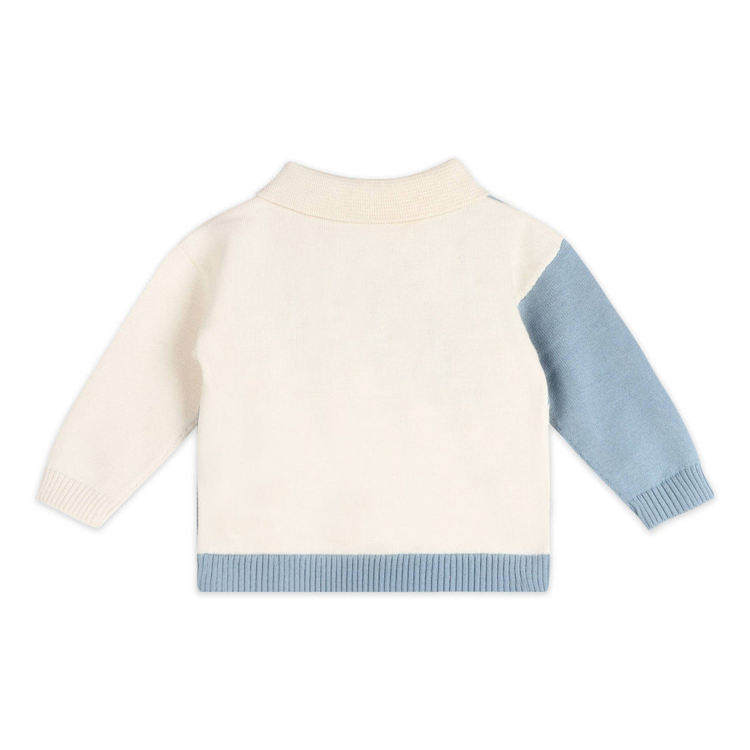 Luke Color Block Knit Baby Polo &amp; Pant Set (Organic Cotton)