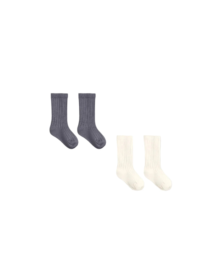 ORGANIC Socks Set Midnight, Ivory
