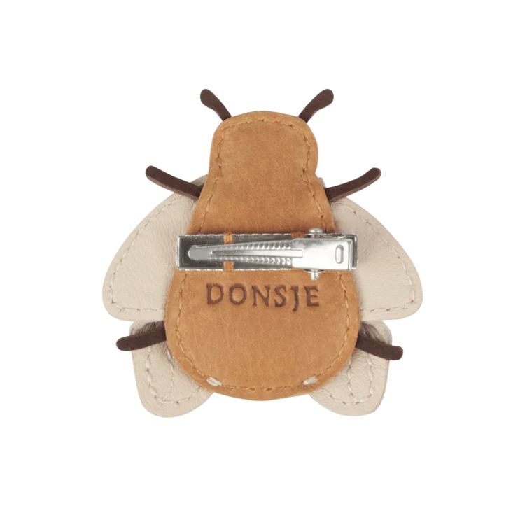 Donsje Zaza Sky Leather Bee Clip • Camel
