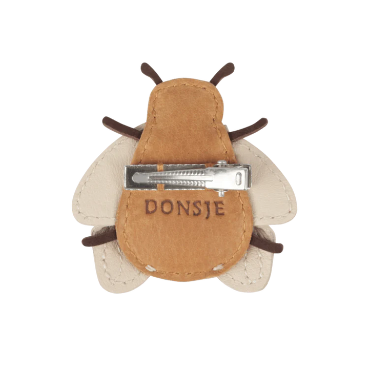 Donsje Zaza Sky Leather Bee Clip • Camel