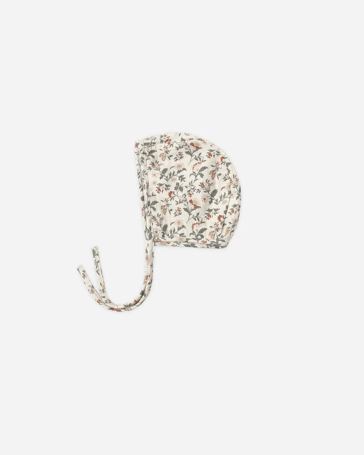 Woven Baby Bonnet Holiday Floral