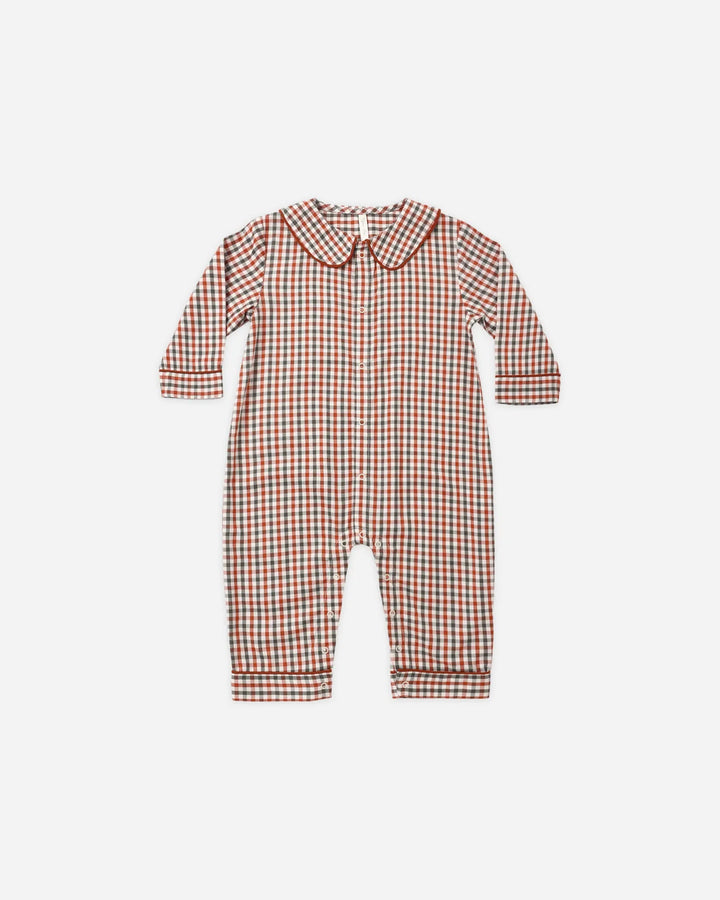 Baby Pajama Romper Holiday Gingham