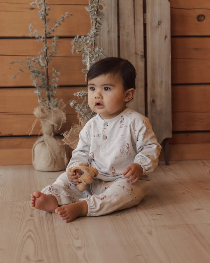 Henley Jumpsuit Dalmatian