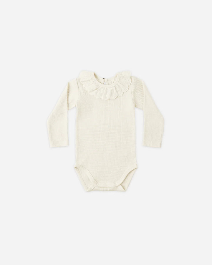Ruffle Collar Bodysuit Natural