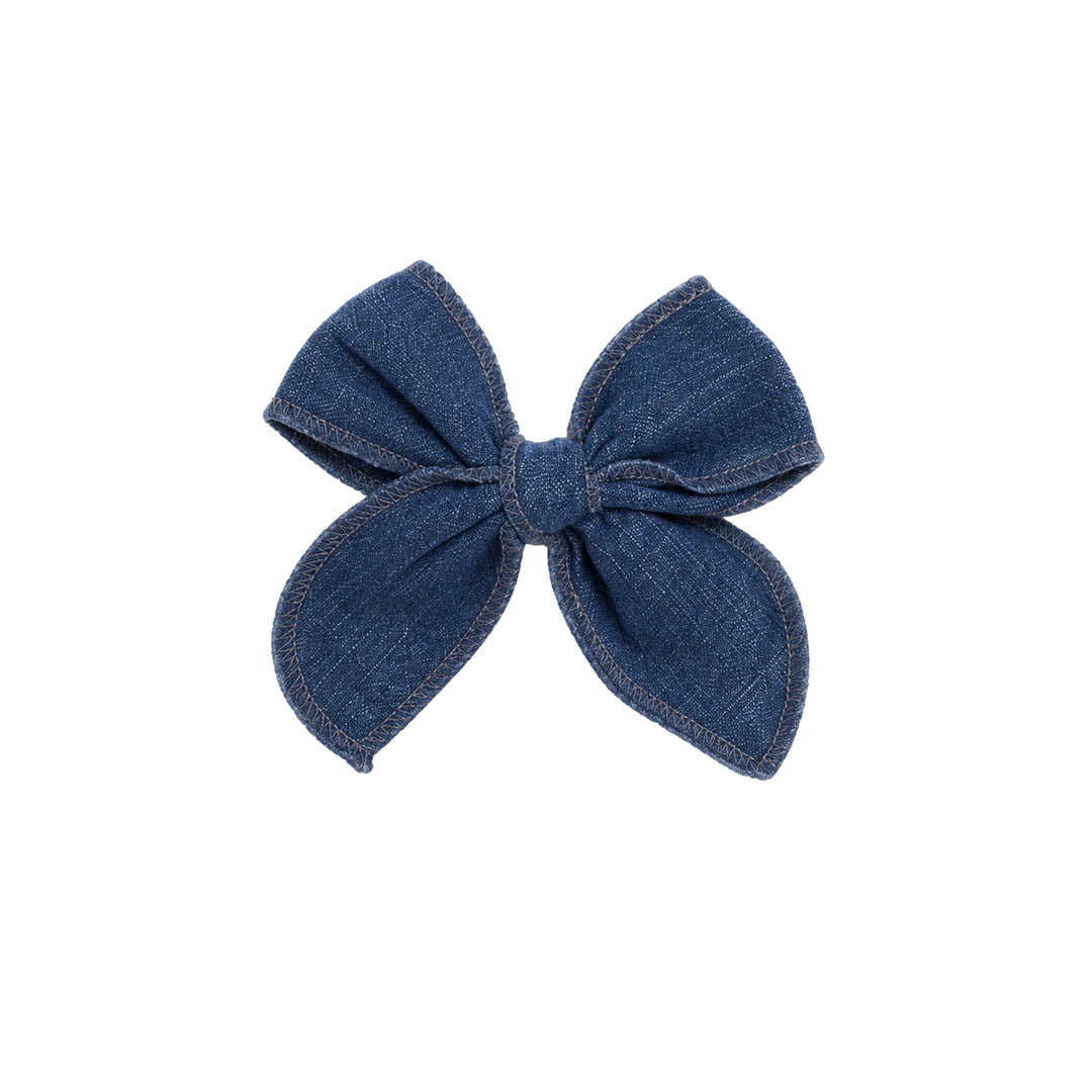 Bow Clip Chambray
