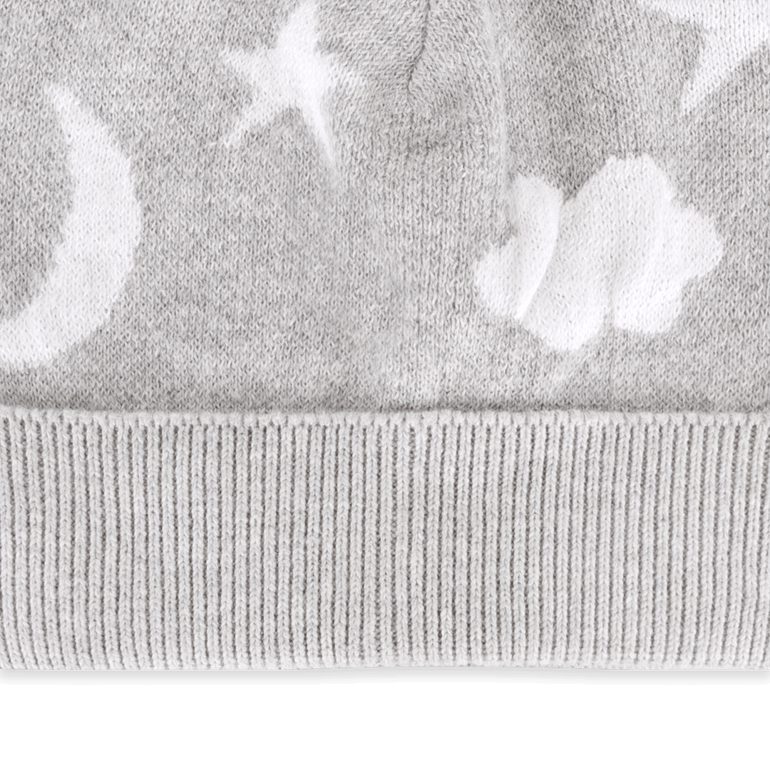 Moon &amp; Stars Dream Knit Round Baby Beanie (Organic Cotton)