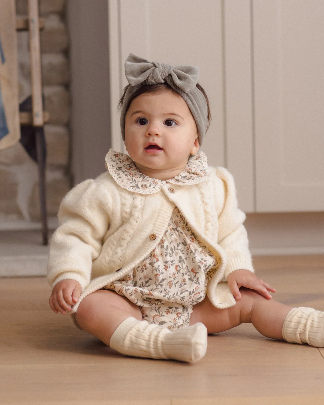 Velour Bow Headband Spruce