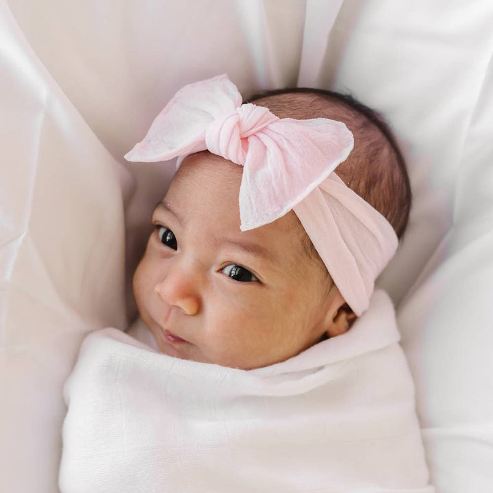 Itty Bitty Knot Nylon Bow Headband