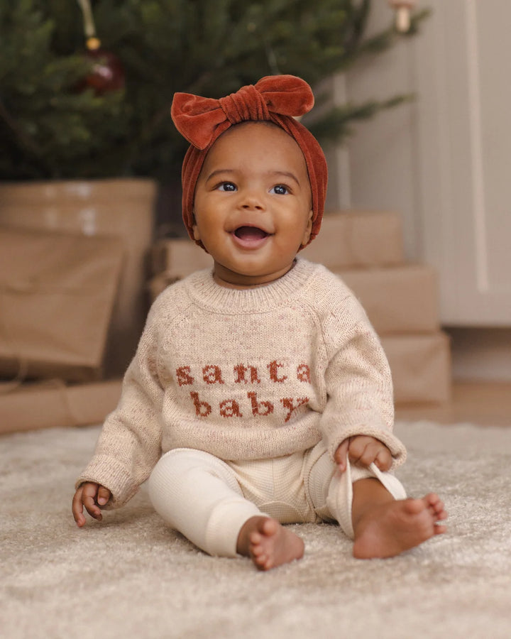 Velour Bow Headband Redwood