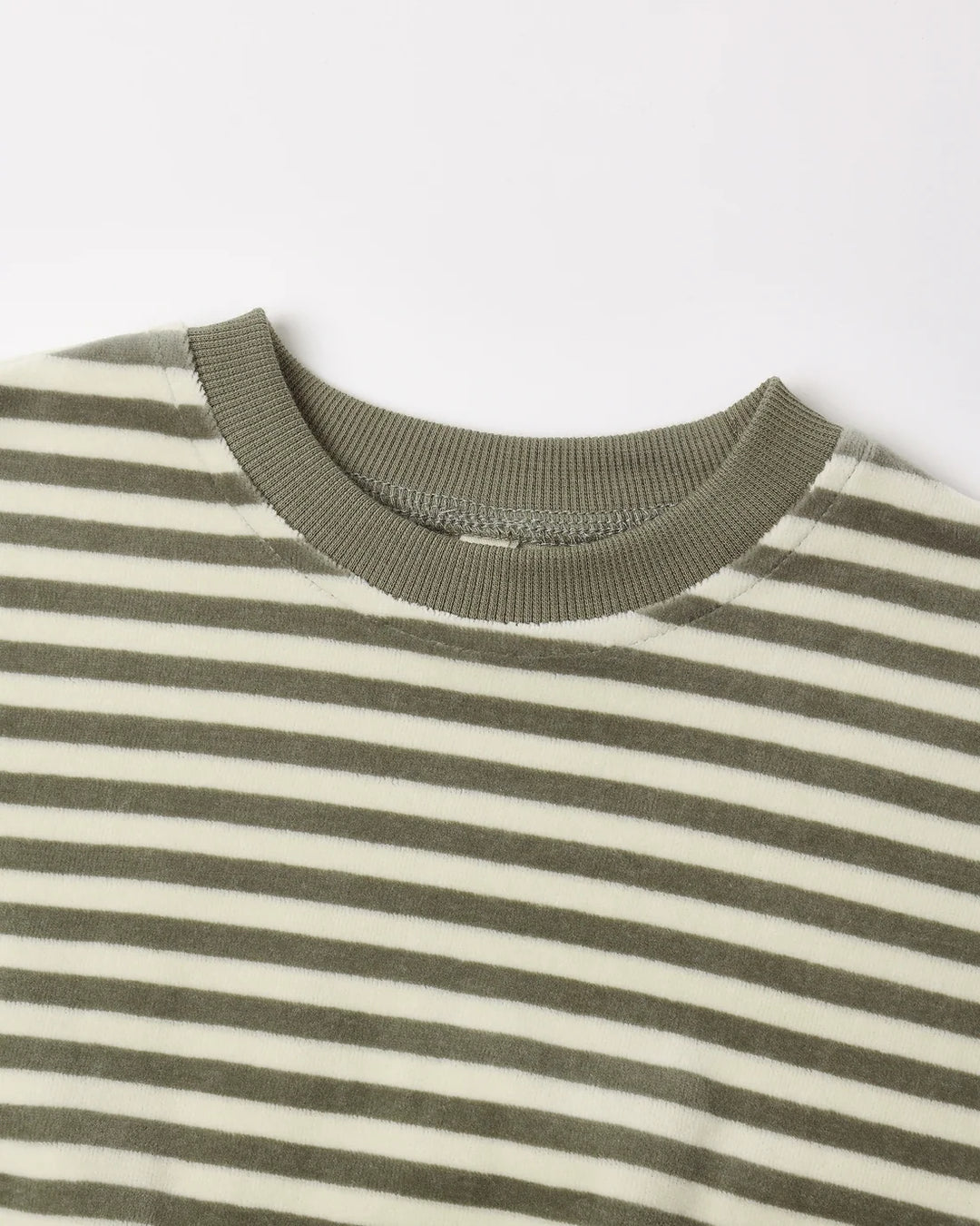 Velour Relaxed Sweatshirt Spruce Stripe