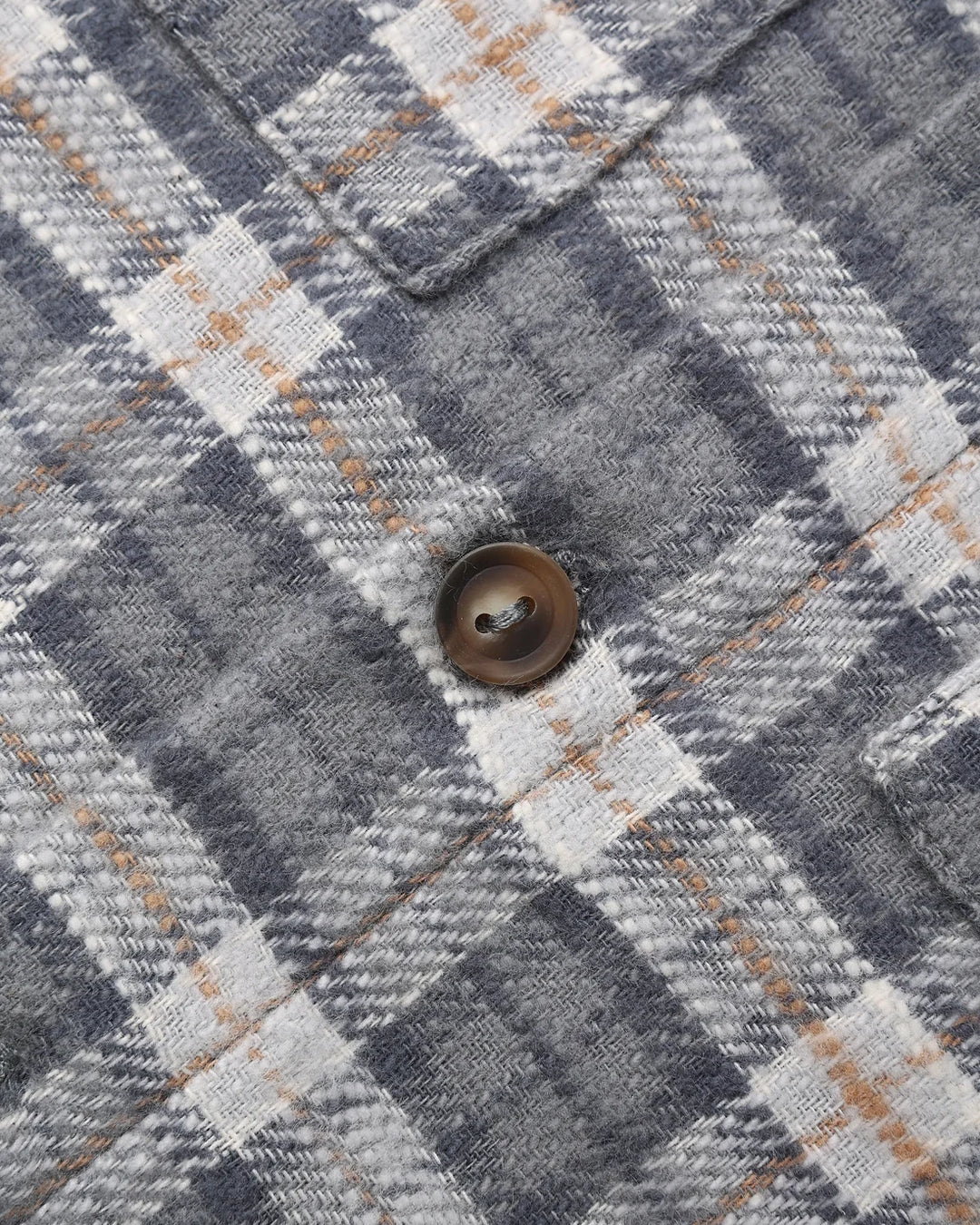 Pocketed Flannel Shirt Winter Plaid