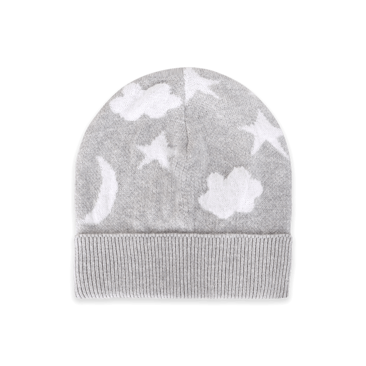 Moon &amp; Stars Dream Knit Round Baby Beanie (Organic Cotton)