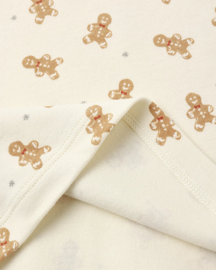 Organic Long Sleeve Pajama Set Gingerbread
