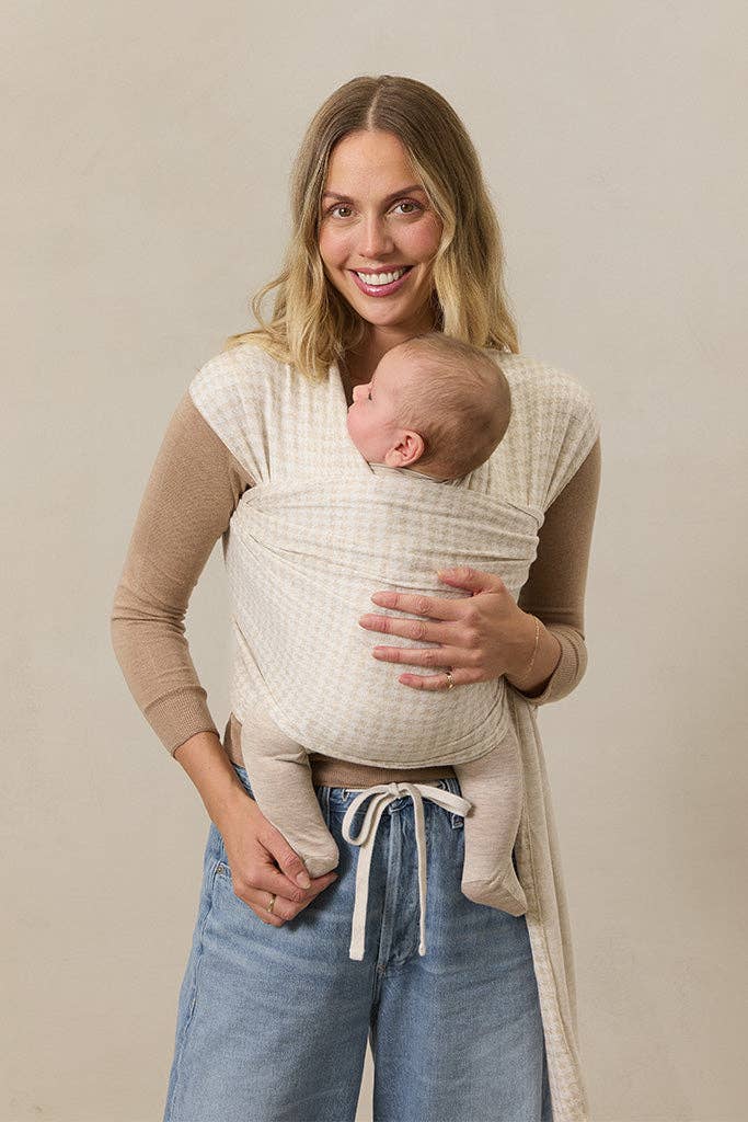 SOLLY BABY Cream Houndstooth Wrap