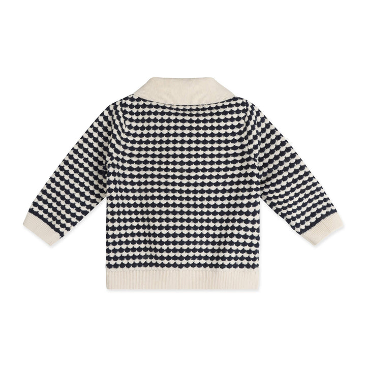 Leo Textured Knit Polo Baby Pullover &amp; Pant (Organic Cotton)
