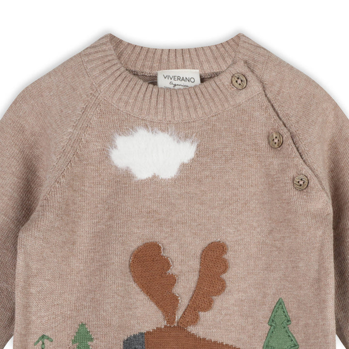 Moose Woods Knit Baby Pullover (Organic Cotton)