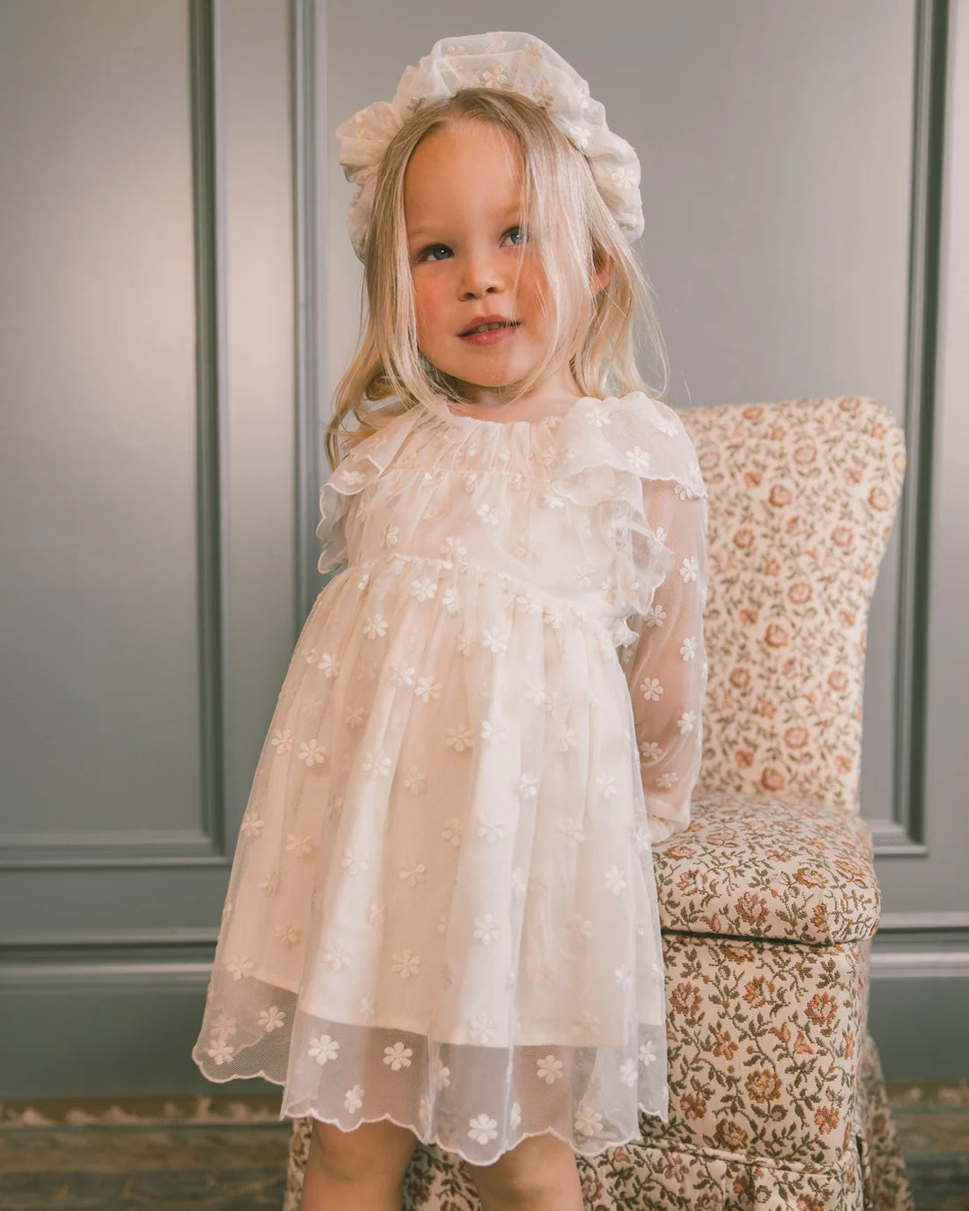 NORALEE Celine Dress Embroidered Daisy