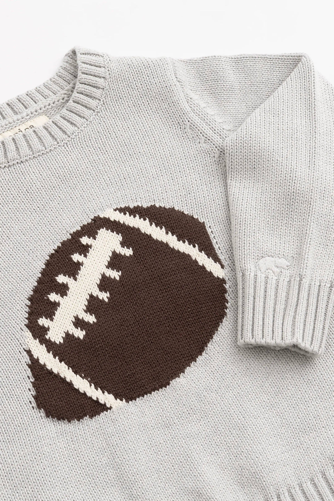 Organic Knit Sweater Vintage Footballs