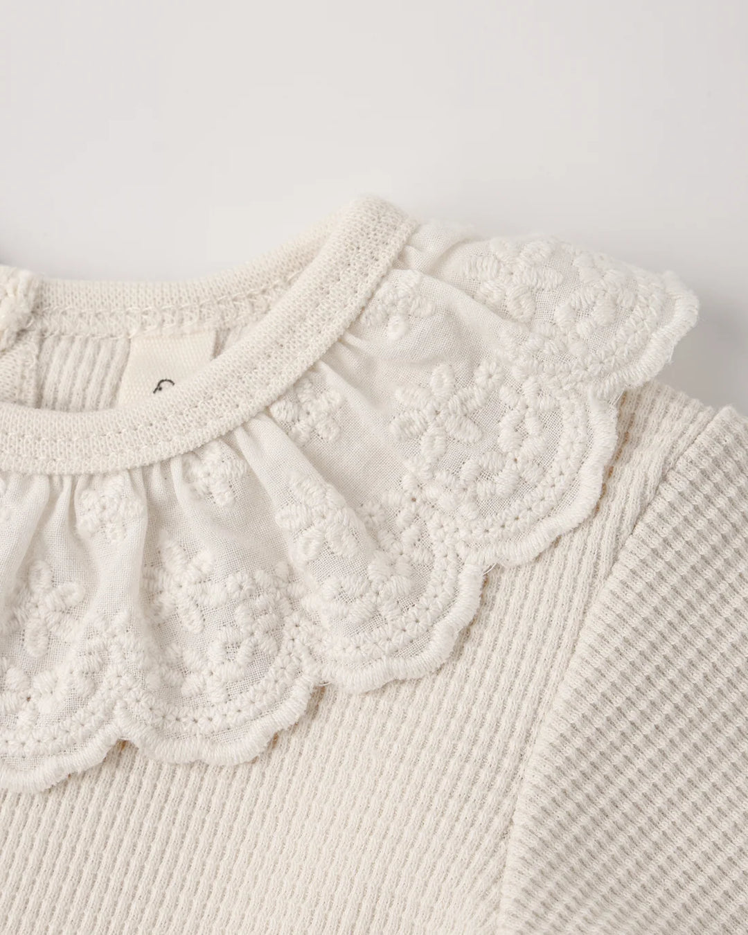Ruffle Collar Bodysuit Natural