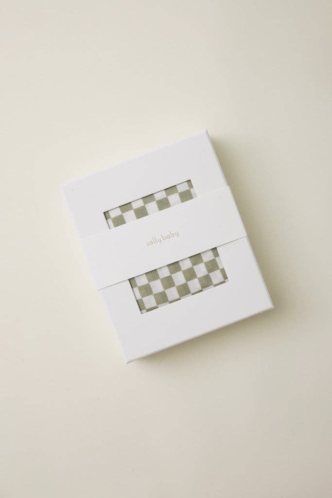 SOLLY BABY Sage Cheque Wrap