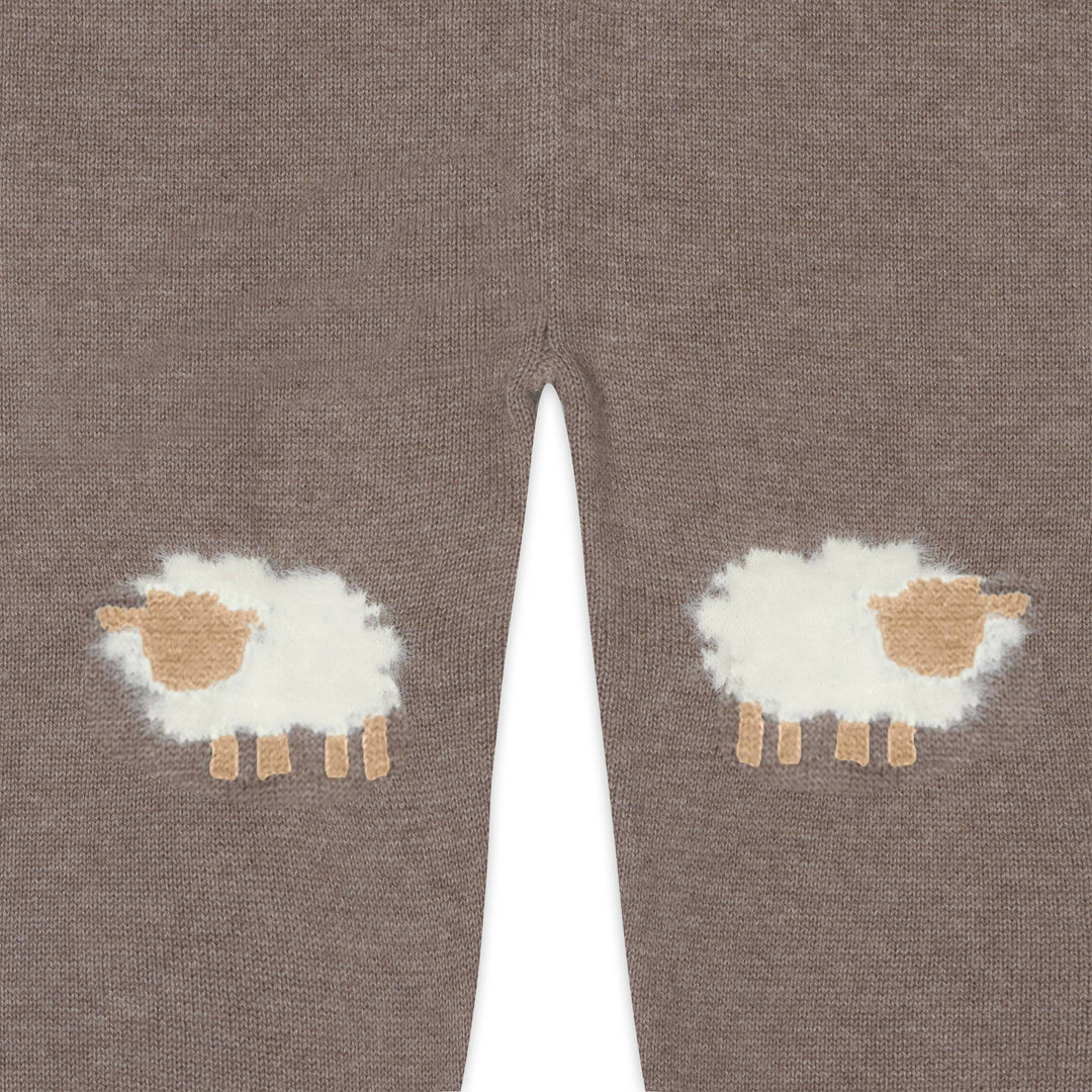 ORGANIC Sheep Jacquard Knit Baby Pullover &amp; Pant Set