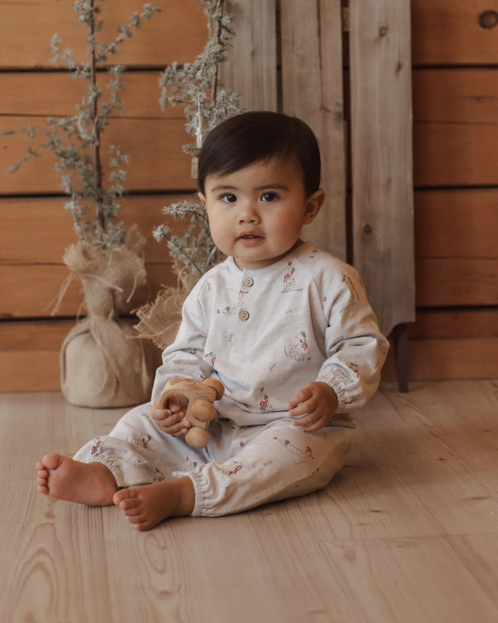 Henley Jumpsuit Dalmatian