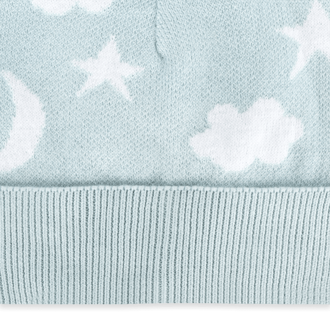 Moon &amp; Stars Dream Knit Round Baby Beanie (Organic Cotton)