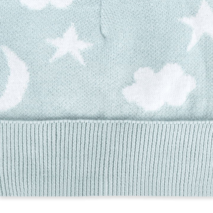 Moon &amp; Stars Dream Knit Round Baby Beanie (Organic Cotton)