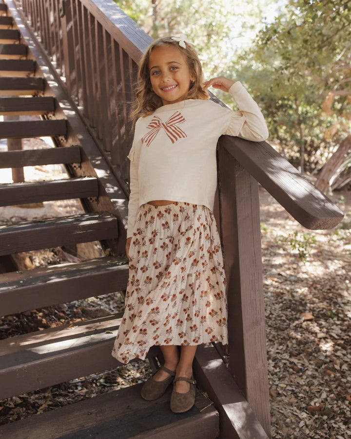 Ruffle Long Sleeve Tee Bow