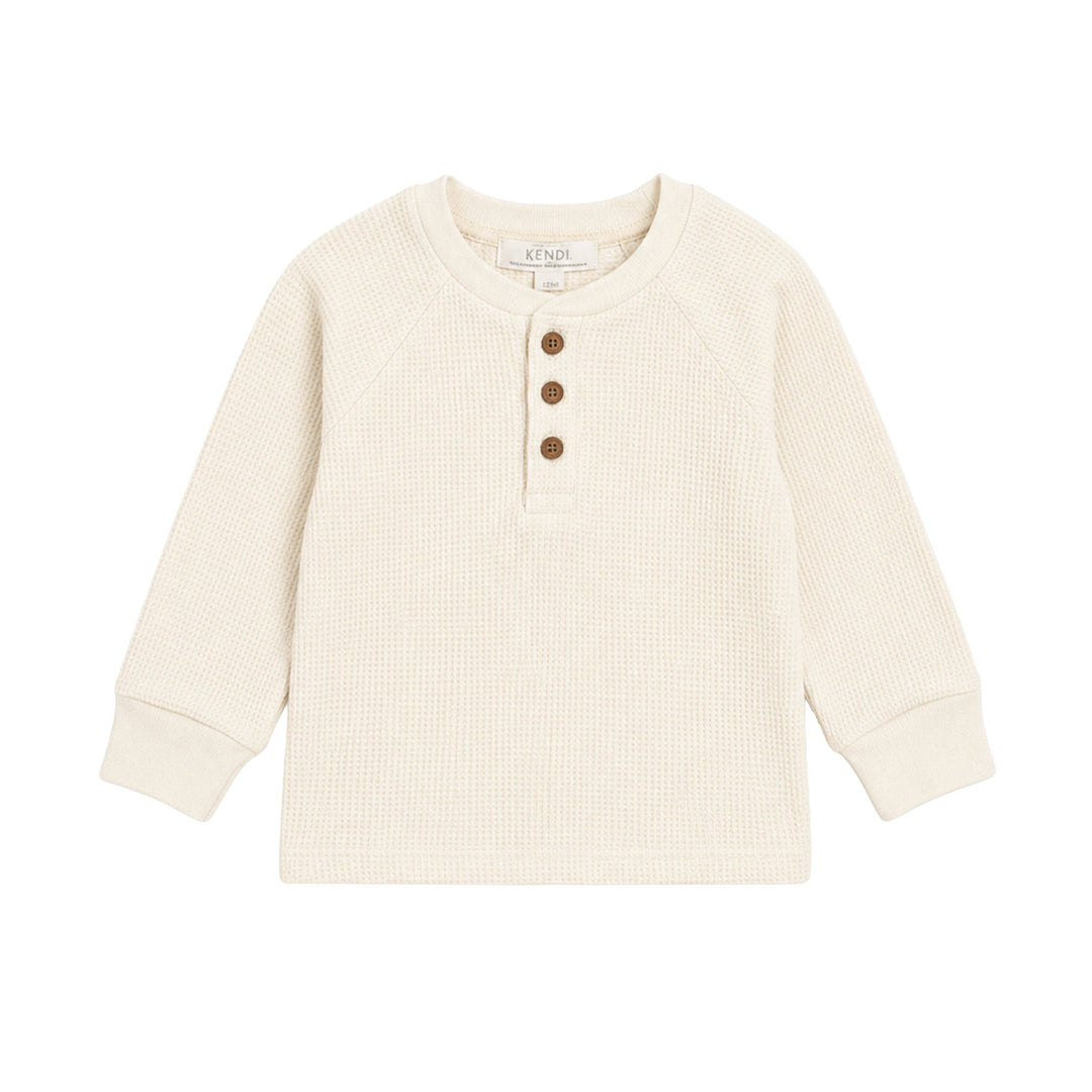 Jones Henley Raglan Shirt Ivory