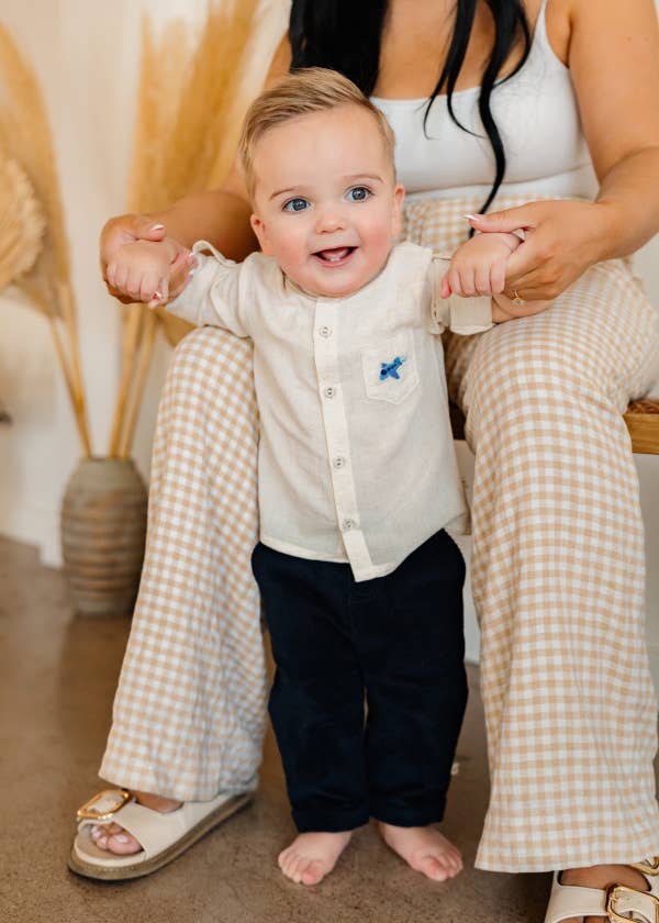 ORGANIC Portofino Plane Baby Shirt &amp; Pants Set