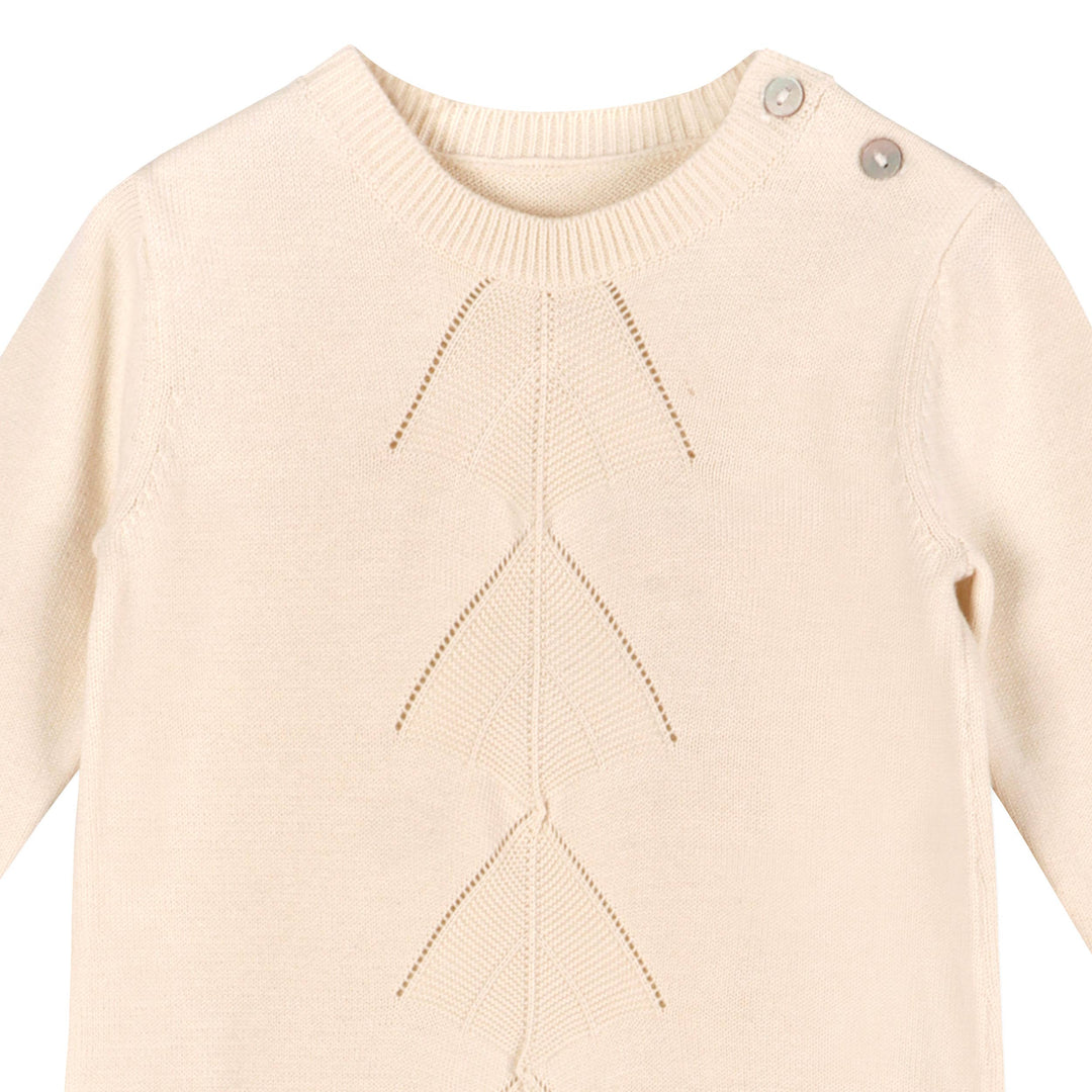 ORGANIC Milan Pointelle Knit Baby Gown Set