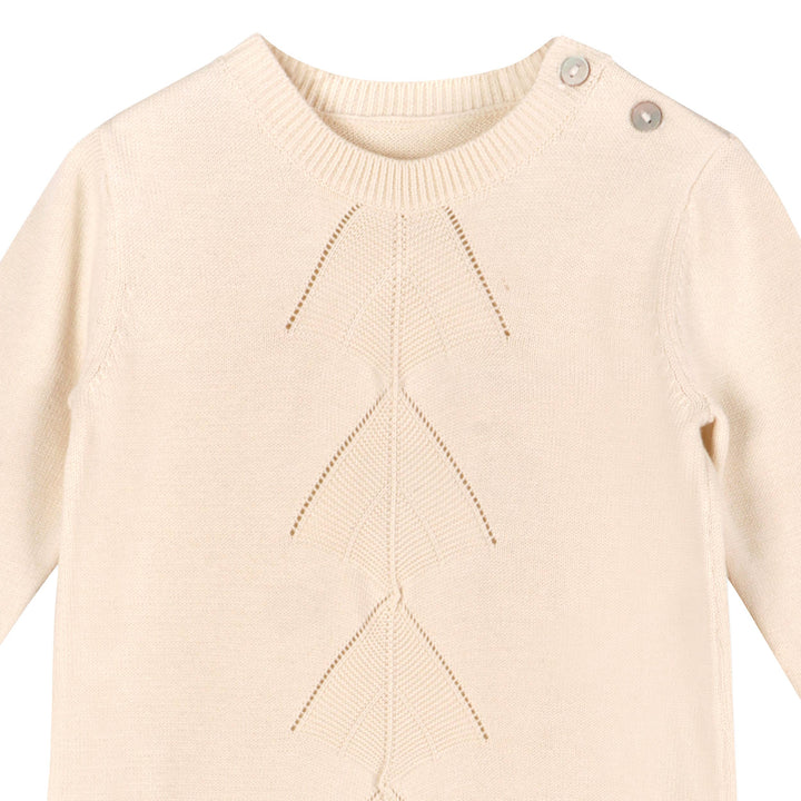 ORGANIC Milan Pointelle Knit Baby Gown Set