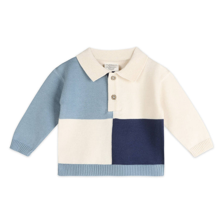 Luke Color Block Knit Baby Polo &amp; Pant Set (Organic Cotton)