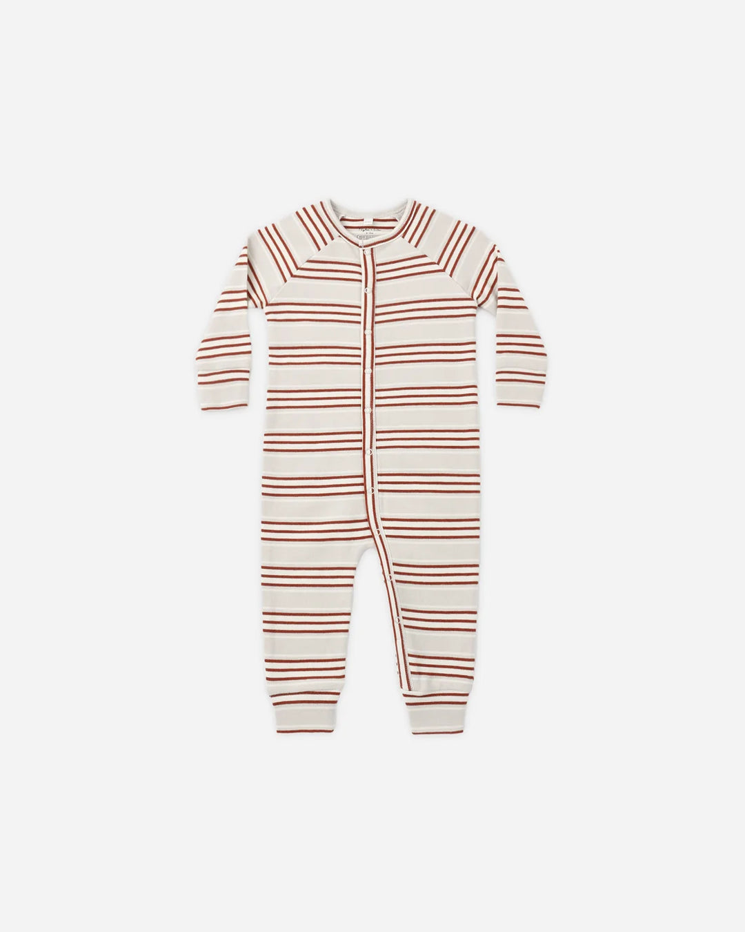 Organic Long John Pajamas Holiday Stripe