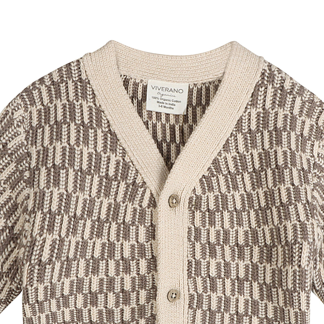 Walter V-Neck Chunky Knit Baby Cardigan (Organic Cotton)