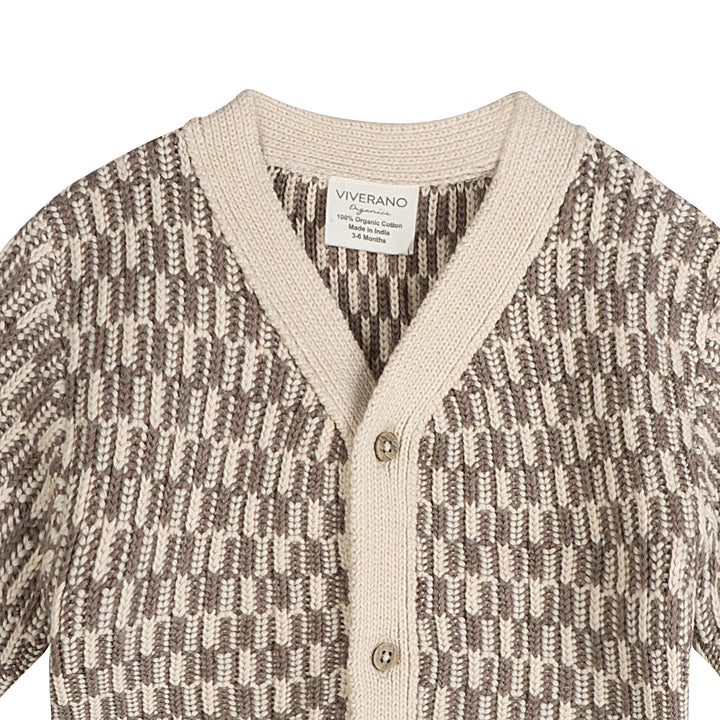 Walter V-Neck Chunky Knit Baby Cardigan (Organic Cotton)