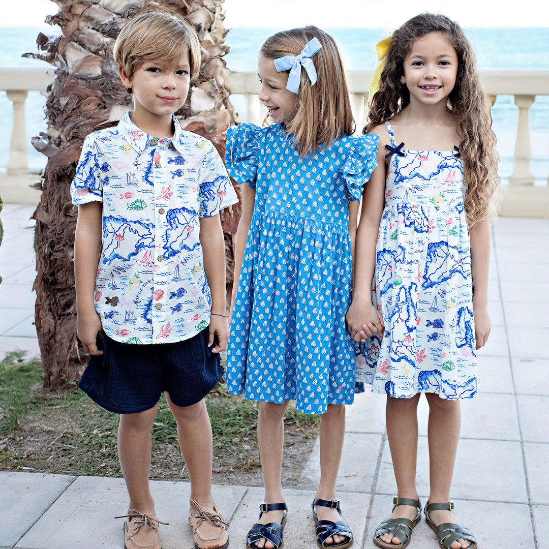 PINK CHICKEN Tia Dress -  Island Map