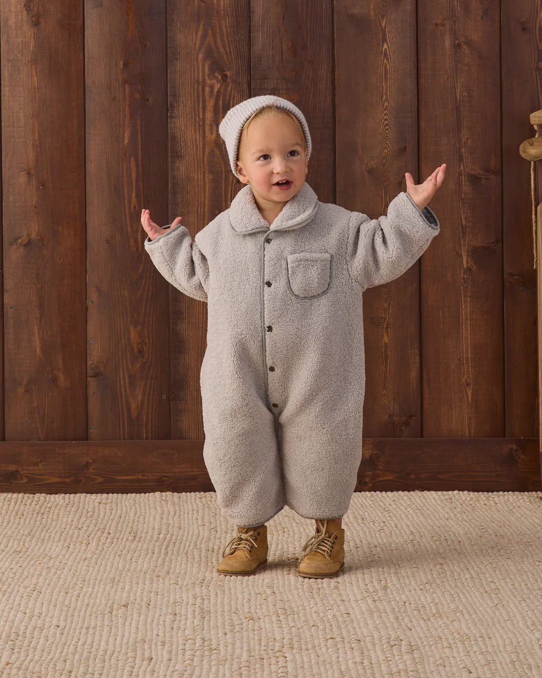 Shearling Jumpsuit Fog