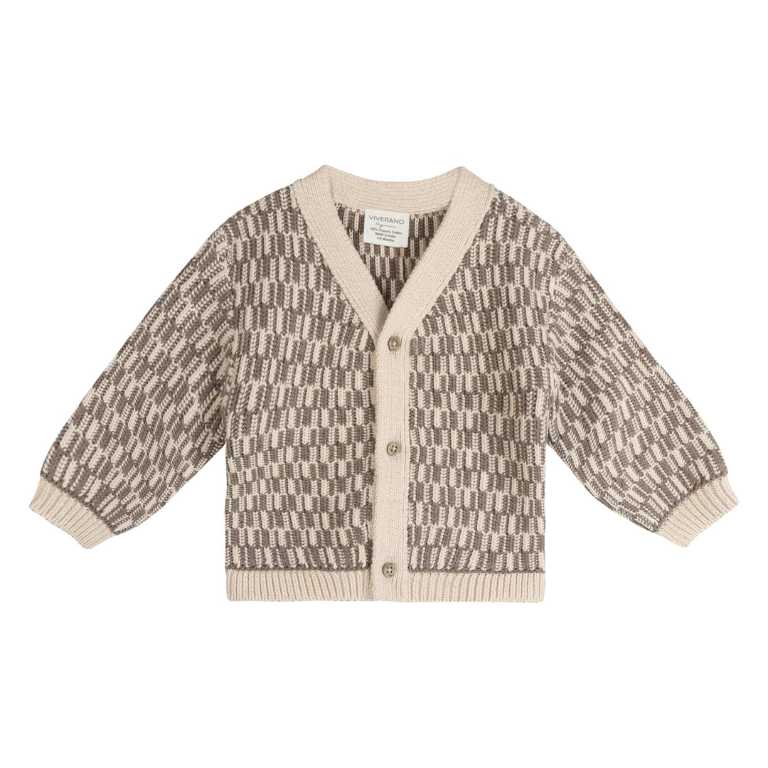 Walter V-Neck Chunky Knit Baby Cardigan (Organic Cotton)