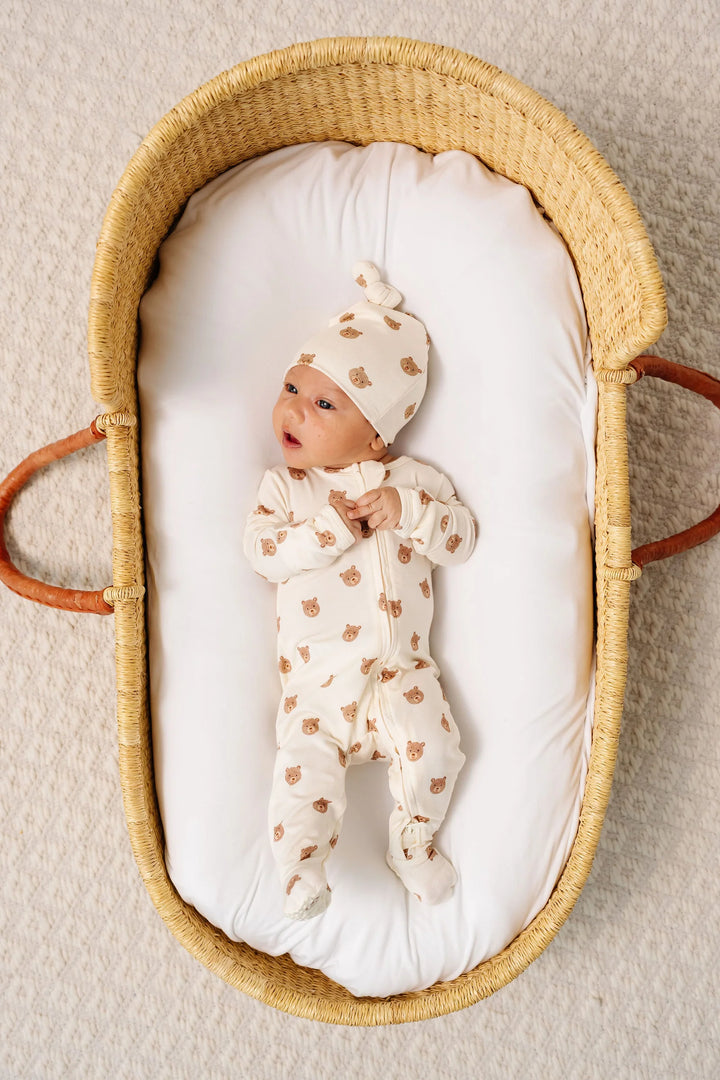 LOU LOU Zipper Footie • Teddy
