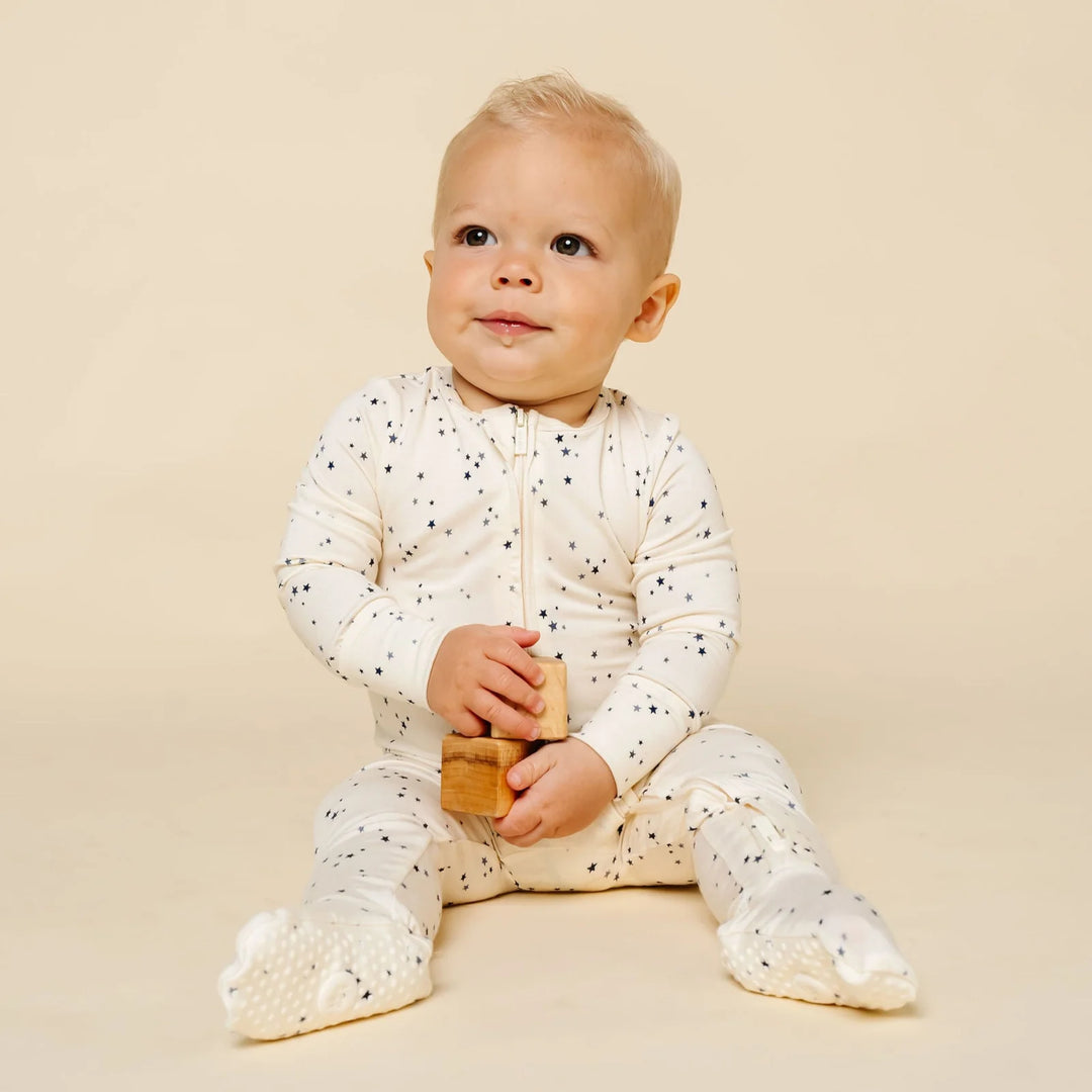 LOU LOU zipper footie • george