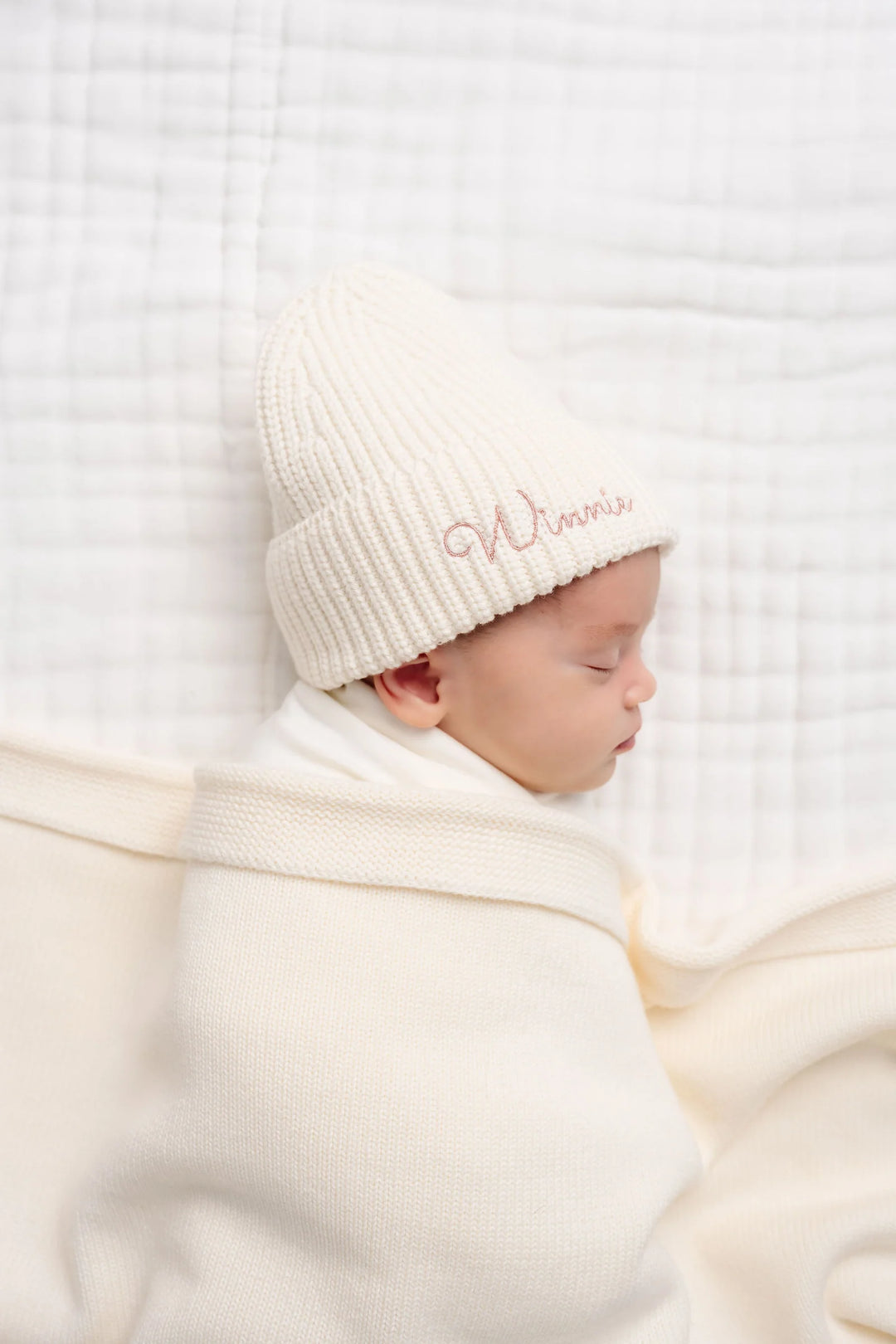 Knit Beanie - Tan