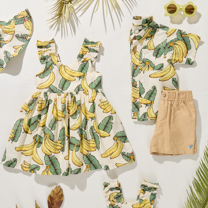Via Dress Banana Leaves